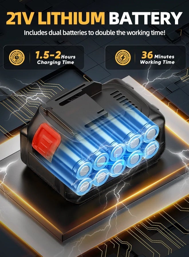 ALongDeng 300W Cordless Lithium-ion Hot Air Gun  21V Hot Air Gun with 2 Batteries  550℃/1022℉ Max for Shrink Tubing Vinyl Wrap Resin & Crafting 3 Nozzle Kit Portable Electric Heat Gun for DIY - Image 4